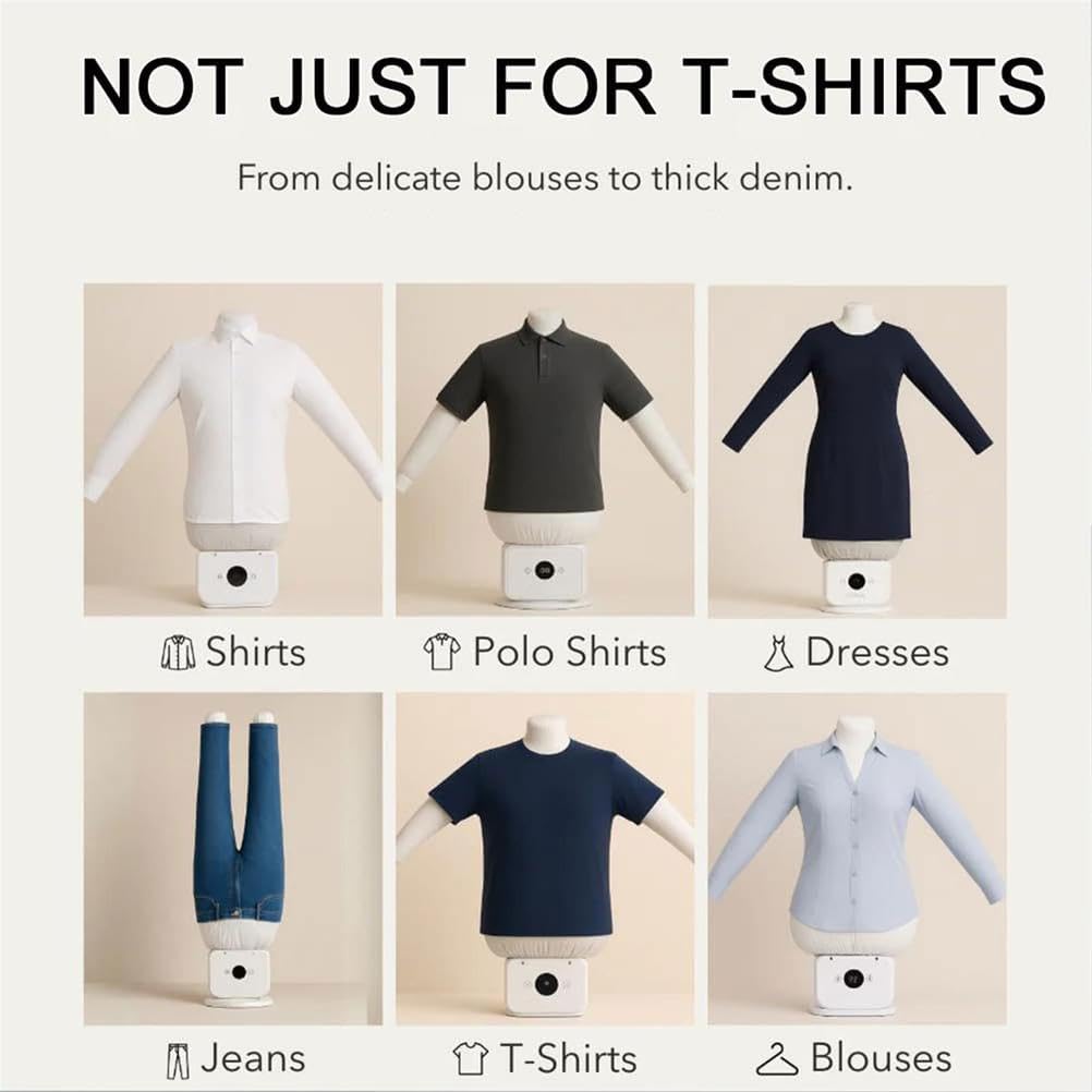 Inflatable Ironing Machine UK | Hands-Free Smart Ironing with Quick Dry, Adjustable Heat & Timer | Automatic Ironing for Shirts, Pants & Shoes