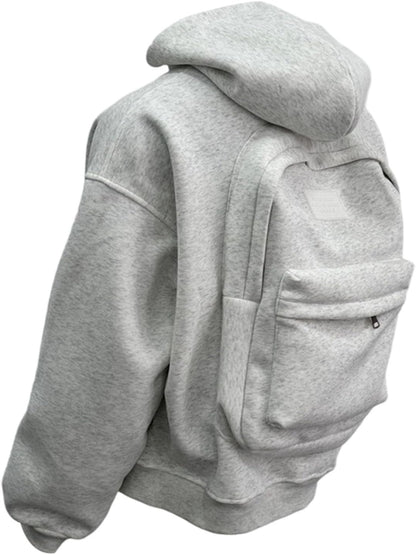 Unisex Travel Hoodie Backpack – Onerazy Travelshell Sweatshirt Hoodie with Backpack, Casual Zip-Up Lightweight Cardigan Jacket Pullover for Men & Women