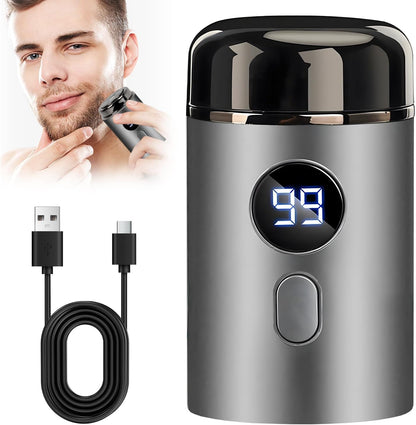 Mini Electric Shaver for Men – USB Rechargeable Waterproof Travel Razor, Wet & Dry Portable Shaving Machine, Compact Trimmer for Home & Travel