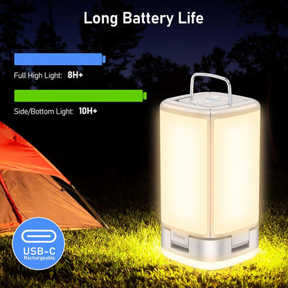 Blukar Rechargeable Camping Lantern – Ultra-Bright 116 LED Tent Light, 7 Lighting Modes, 90° Adjustable, Long-Life Outdoor Hanging Lamp for Camping & Emergency Use (Energy Class A+++)