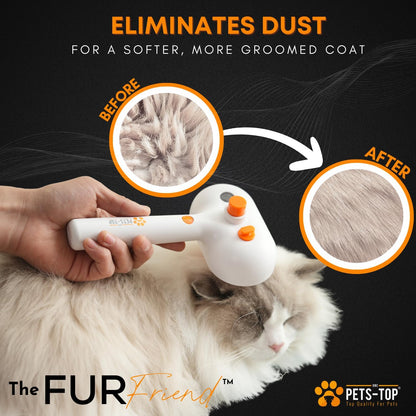 3-in-1 Cat Spray Brush with Built-In Water Tank – Anti-Static Steam Grooming Brush with One-Button Self-Cleaning for Long & Short Hair Cats