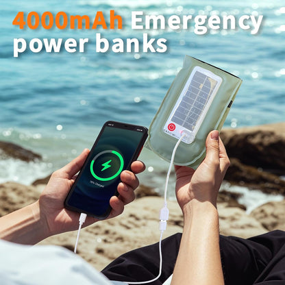 "Inflatable Solar Camping Lantern – USB Rechargeable Tent Light, 4 Lighting Modes, IP66 Waterproof, Portable & Lightweight Outdoor Lantern