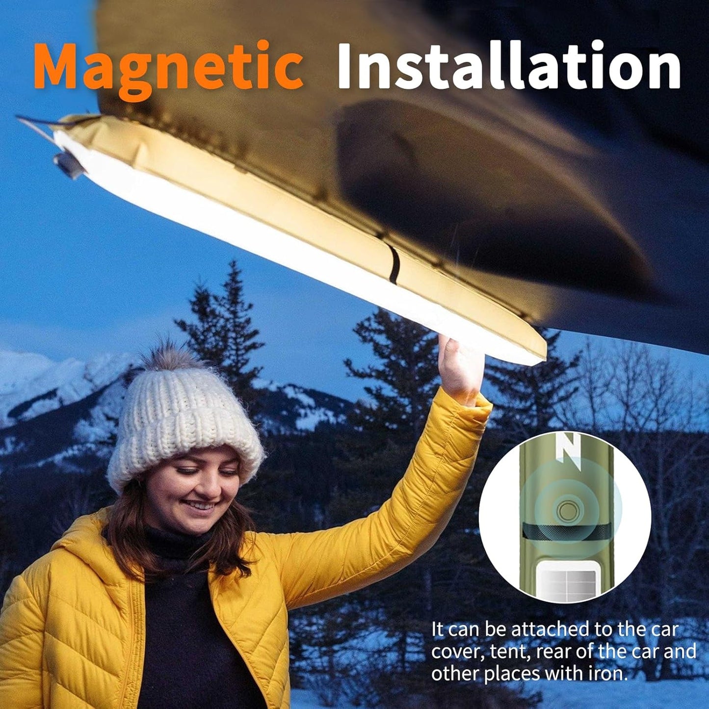 "Inflatable Solar Camping Lantern – USB Rechargeable Tent Light, 4 Lighting Modes, IP66 Waterproof, Portable & Lightweight Outdoor Lantern