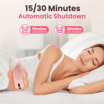 5 Modes Electric Heating Vibration Waist Massage Belt Smart Warm Palace Women Menstrual Heating Pad for for Cramps Period Relief